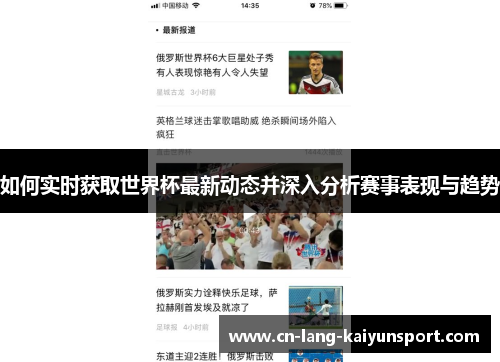 如何实时获取世界杯最新动态并深入分析赛事表现与趋势